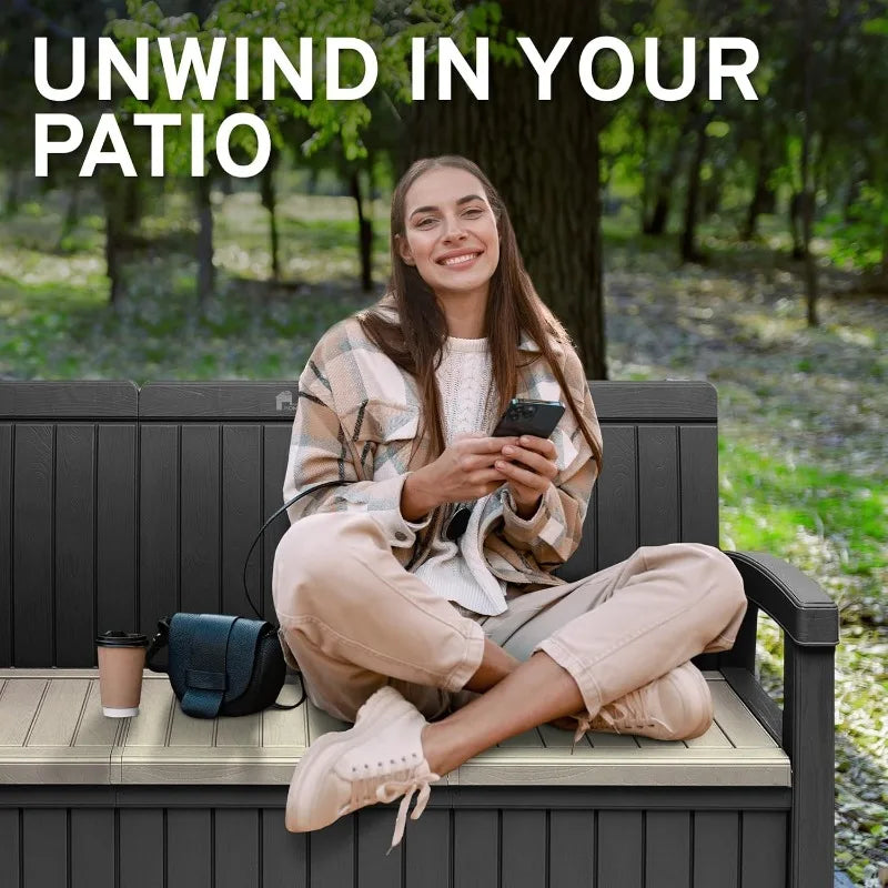 Outdoor Tri-Seat Bench