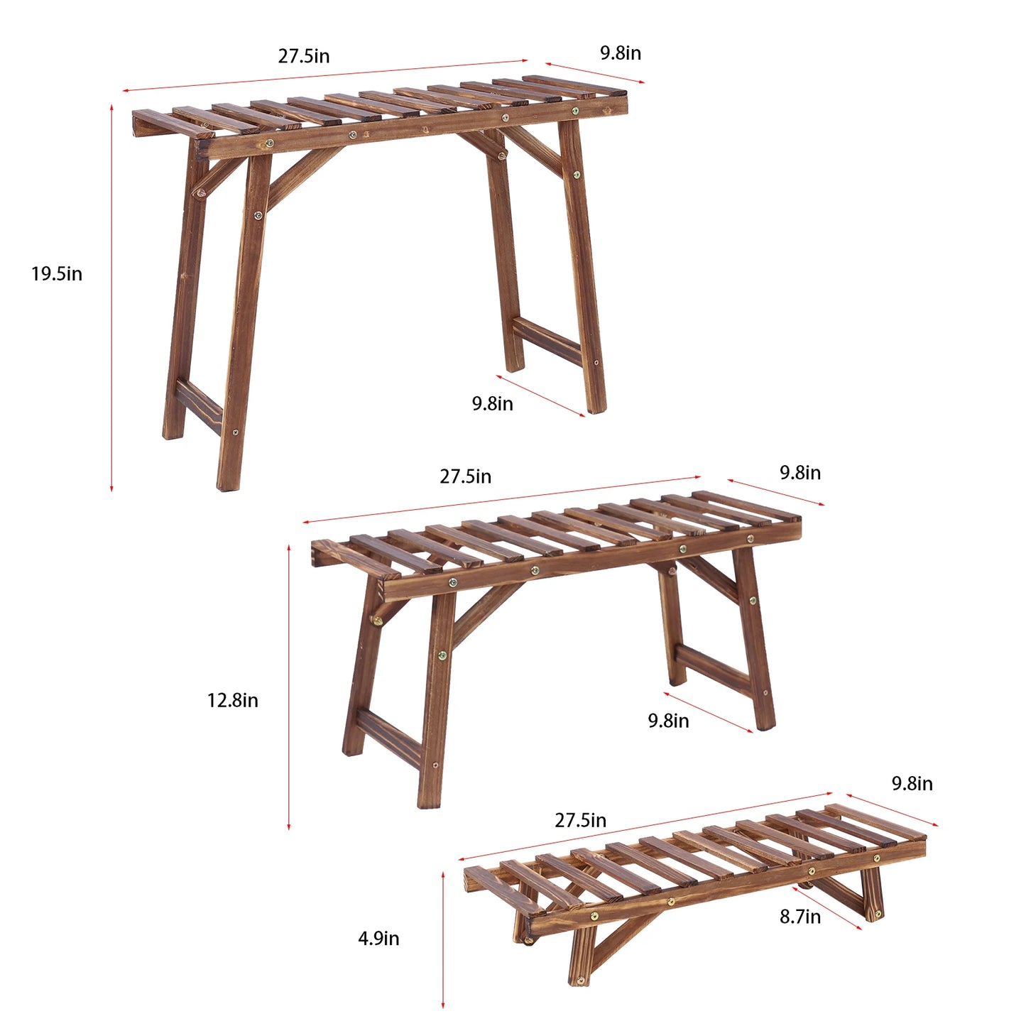 Wooden Blossom Ladder Shelf