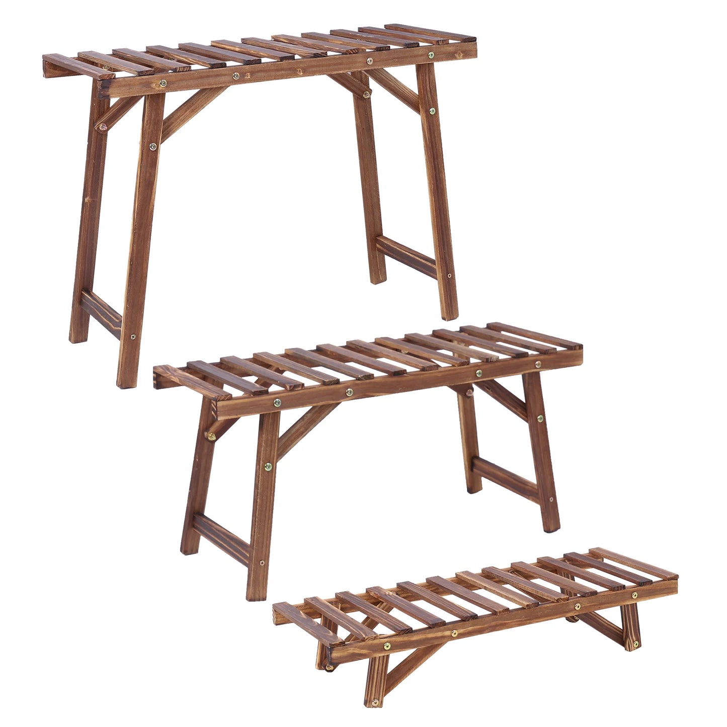 Wooden Blossom Ladder Shelf