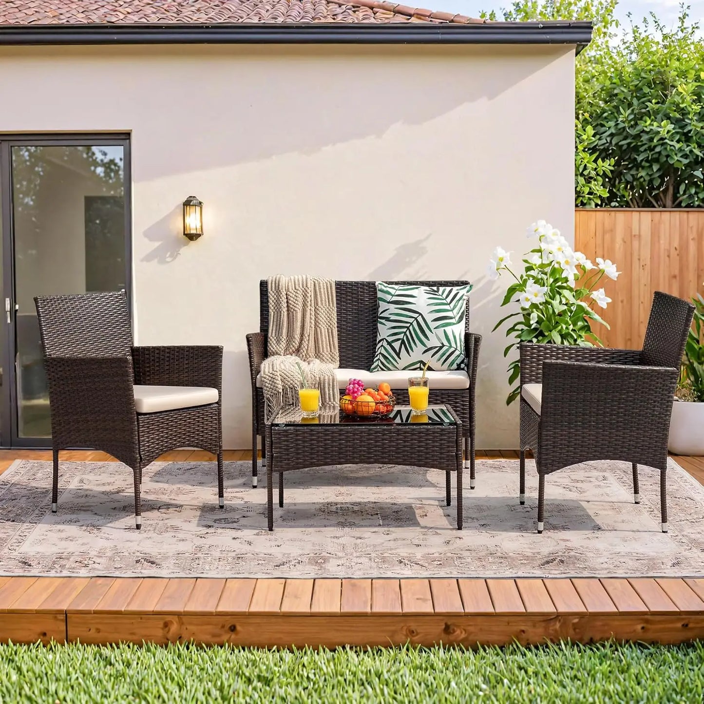 GardenLuxe Rattan Seating Set