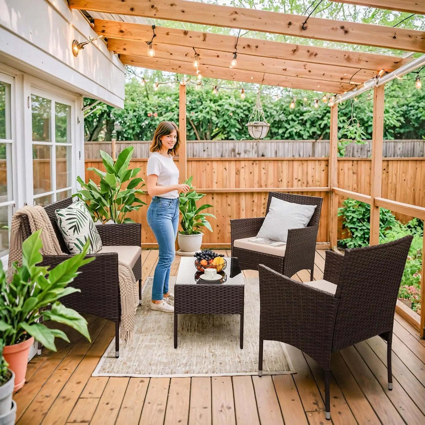 GardenLuxe Rattan Seating Set