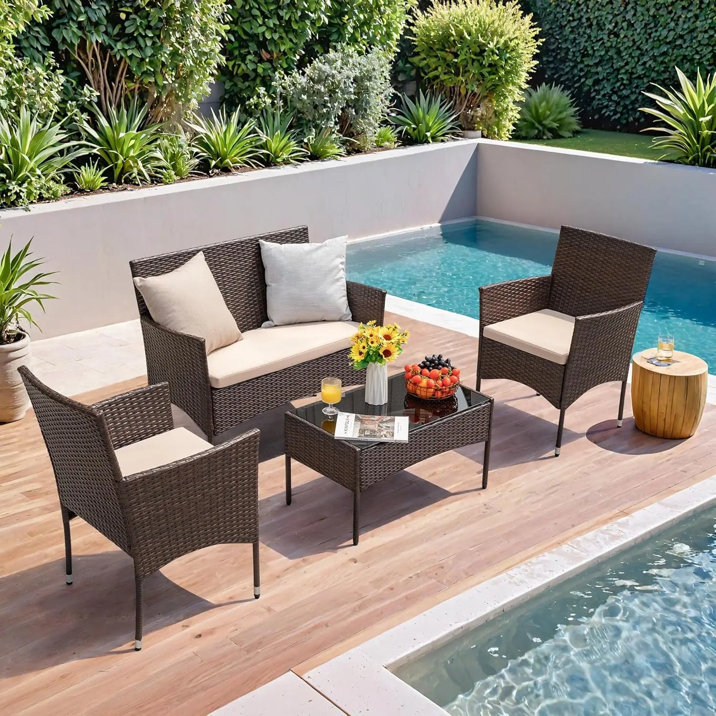 GardenLuxe Rattan Seating Set