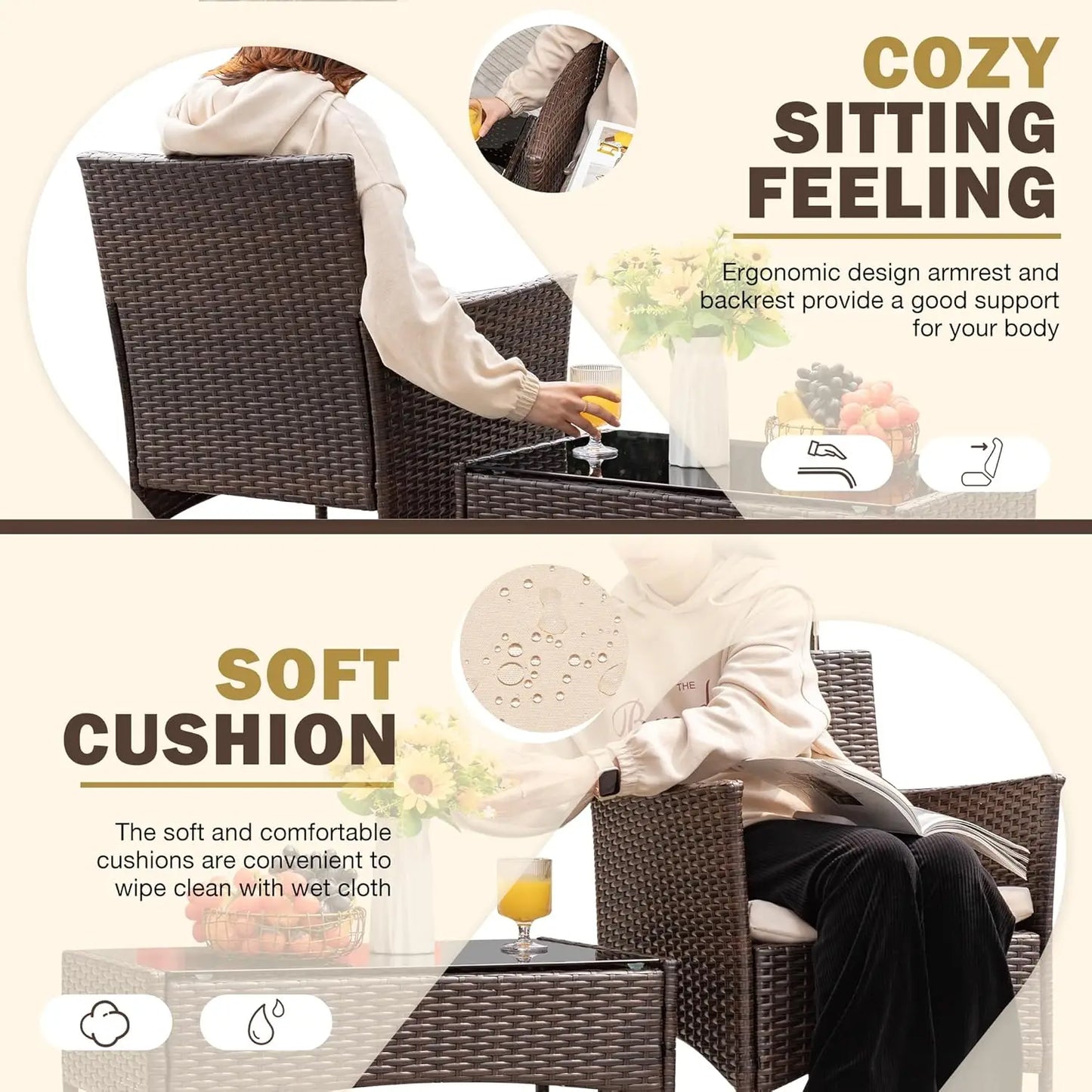 GardenLuxe Rattan Seating Set